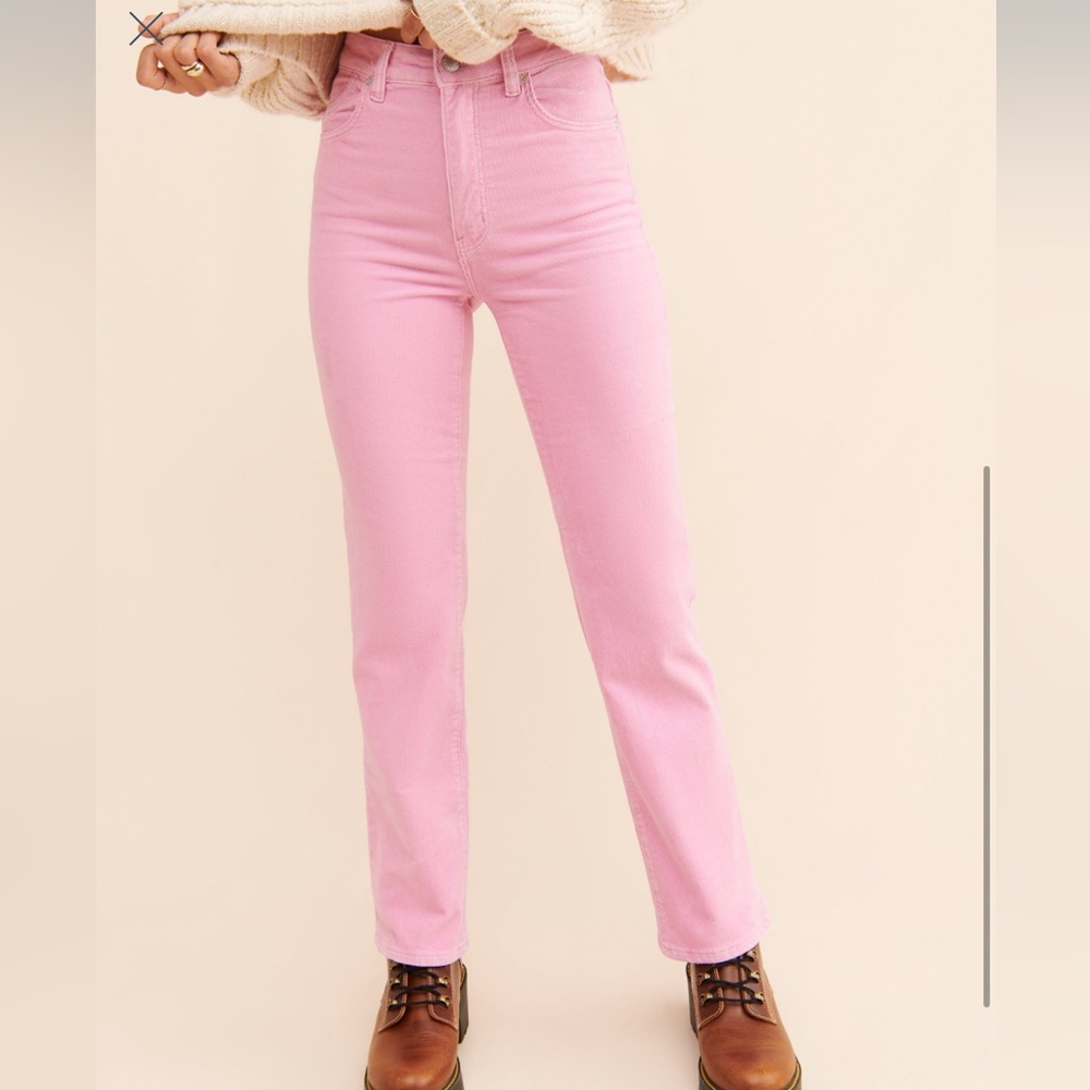 ROLLA'S Pink Straight Leg Corduroys